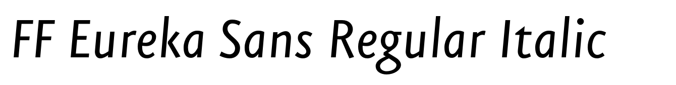 FF Eureka Sans Regular Italic